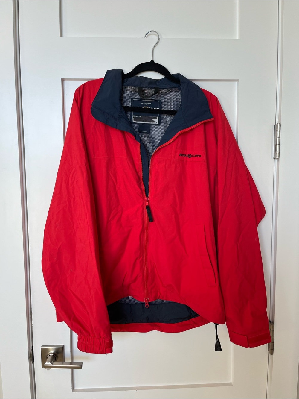 Henri Lloyd Red Windbreaker with Navy Trim